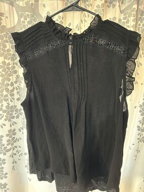 HeartSoul Black Ruffle-Trim Sleeveless Camisole